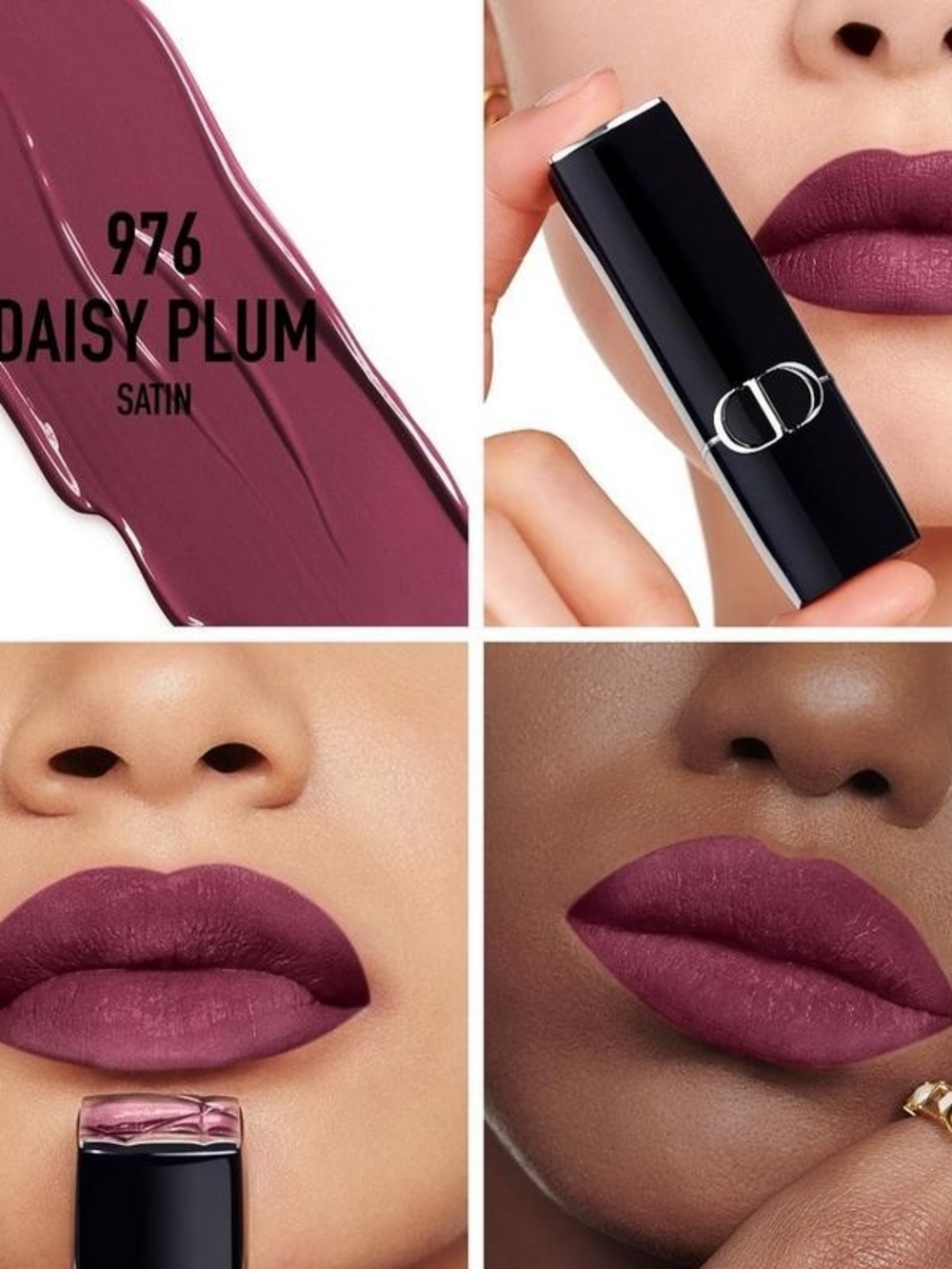 Dior Rouge Satin Lipstick — 976 Daisy Plum (Plum) New No Box